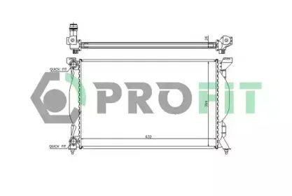 PR 0017A2 PROFIT Радиатор, охлаждение двигателя